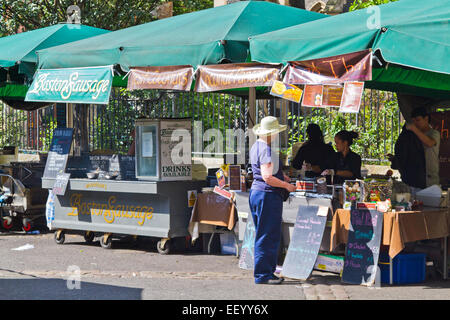 Garküche in Borough Market in der Nähe von London Bridge Stockfoto