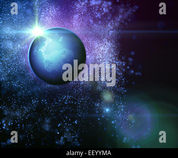 Abstrakte Universum und Exoplaneten Stockfoto