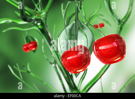 Glasige Kirschen Stockfoto