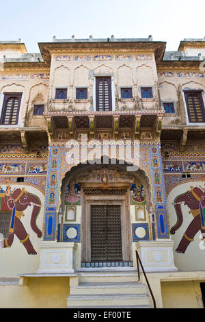 Indien, Rajasthan, Mandawa, traditionelle haveli Stockfoto