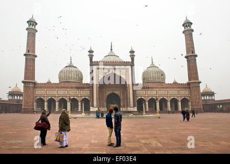 Indien, New Delhi, Jama Masjid Moschee Stockfoto