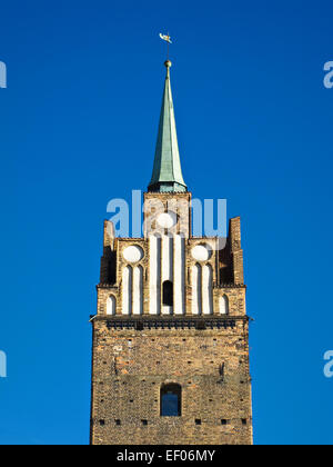 Detail eines historischen Gebäudes in Rostock (Deutschland). Stockfoto