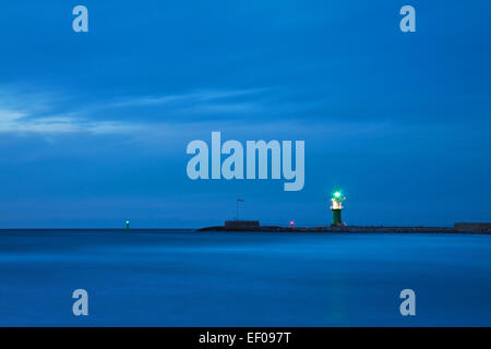 Der Westmole in Warnemünde. Stockfoto