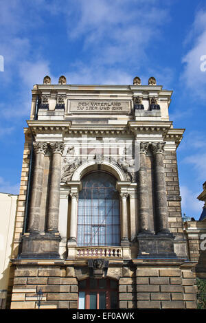 Detail der Akademie der Künste in Dresden. Stockfoto