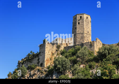 Die Zitadelle von Pocitelj im Tal des Flusses Neretva, Bosnien und Herzegowina. Stockfoto