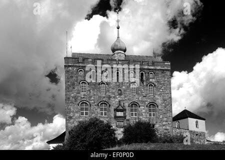 Die Rosenkrantz Turm Festungsanlagen und die Haakons Hall, erbaut um 1560, Stadt Bergen, Hordaland, Norwegen, Skandinavien Europa Stockfoto