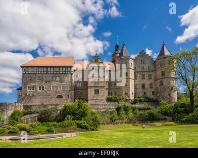 Das Schloss Bertholdsburg in Meiningen in Deutschland. Stockfoto