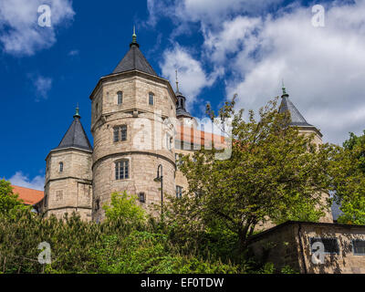 Das Schloss Bertholdsburg in Schleusingen in Deutschland. Stockfoto