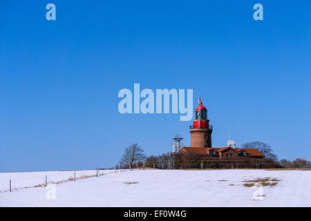 Der Leuchtturm von Bastorf (Deutschland). Stockfoto