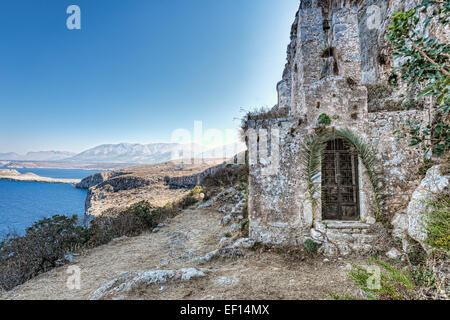 Die Kirche der Panagia Agitria (Odigitria) in Mani, Griechenland Stockfoto