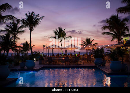 Sonnenuntergang in Providenciales auf Turks und Caicos Stockfoto