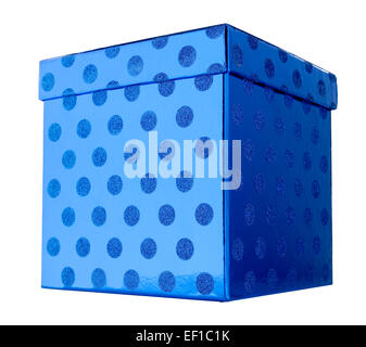 Blaues Geschenk Geschenk-Box Stockfoto