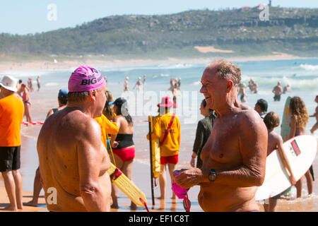 Sydney, Australien. 25. Januar 2015. Dies ist das 41. Ozean Schwimmen Rennen von Palm Beach Pavillion ins Zentrum von Whale Beach, Sydney Stockfoto