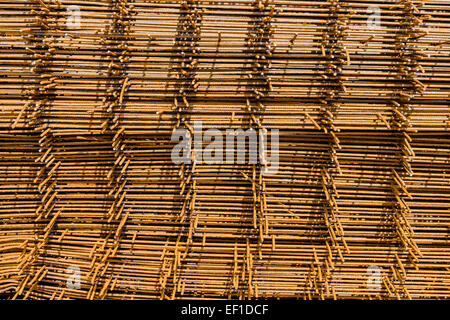 Die Close Up von Rusty Drahtgeflecht Stockfoto