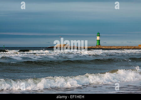 Die Mole in Warnemünde-Deutschland-Ostsee Stockfoto