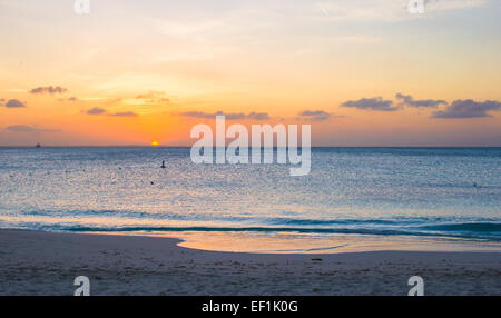 Sonnenuntergang in Providenciales auf Turks und Caicos Stockfoto