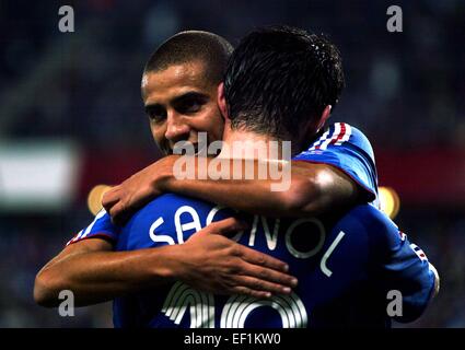 David TREZEGUET/Willy SAGNOL - 11.10.2006 - Frankreich/Iles lang - FC Sochaux. Foto: Topimage/Icon Sport Stockfoto