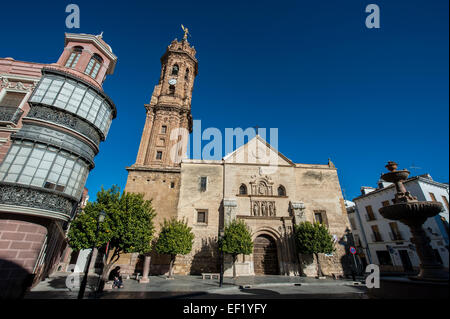 San Sebastian-Kirche in Antequera, Spanien. Stockfoto