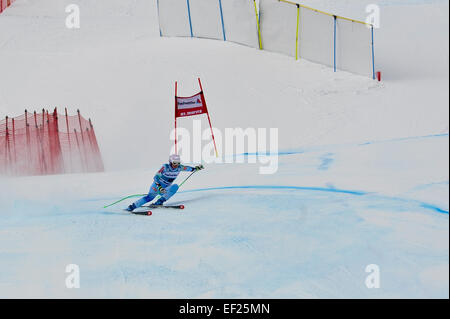 St. 25. Januar 2015. Moritz, Schweiz Tina Maze der SLO konkurriert, während der Audi FIS Ski World Cup Damen Super-G in St. Moritz © Action Plus Sport/Alamy Live News Stockfoto