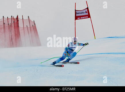 St. 25. Januar 2015. Moritz, Schweiz Tina Maze der SLO konkurriert, während der Audi FIS Ski World Cup Damen Super-G in St. Moritz © Action Plus Sport/Alamy Live News Stockfoto