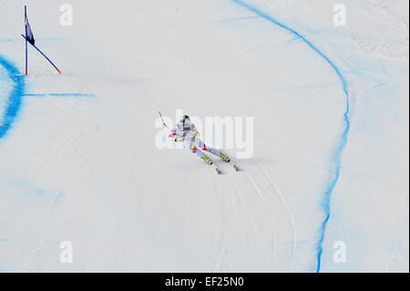 St. 25. Januar 2015. Moritz, Schweiz. Lindsey Vonn aus den USA konkurriert während der Audi FIS Ski World Cup Damen Super-G in St. Moritz © Action Plus Sport/Alamy Live News Stockfoto