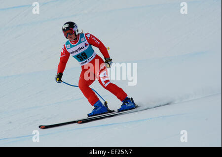 St. 25. Januar 2015. Moritz, Schweiz. Elensa Fanchini des ITA konkurriert während der Audi FIS Ski World Cup Damen Super-G in St. Moritz © Action Plus Sport/Alamy Live News Stockfoto