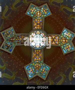 Kirche St. Peter in Gallicantu ist eine römisch-katholische Kirche am östlichen Hang des Berges Zion. Israel. Stockfoto