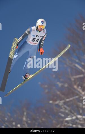 Sapporo, Hokkaido, Japan. 25. Januar 2015. Kamil Stoch (POL) Skispringen: FIS Skisprung Welt Cup Großschanze Individuum (HS134) im Stadium der Okurayama springen in Sapporo, Hokkaido, Japan. © Hitoshi Mochizuki/AFLO/Alamy Live-Nachrichten Stockfoto