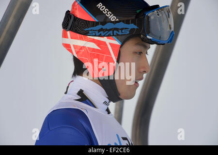 Sapporo, Hokkaido, Japan. 25. Januar 2015. Reruhi Shimizu (JPN) Skispringen: FIS Skisprung Welt Cup Großschanze Individuum (HS134) im Stadium der Okurayama springen in Sapporo, Hokkaido, Japan. © Hitoshi Mochizuki/AFLO/Alamy Live-Nachrichten Stockfoto