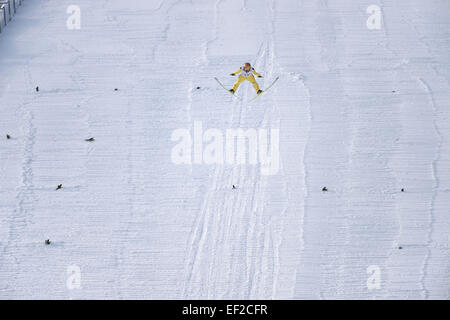 Sapporo, Hokkaido, Japan. 25. Januar 2015. Noriaki Kasai (JPN) Skispringen: FIS Skisprung Welt Cup Großschanze Individuum (HS134) im Stadium der Okurayama springen in Sapporo, Hokkaido, Japan. © Hitoshi Mochizuki/AFLO/Alamy Live-Nachrichten Stockfoto