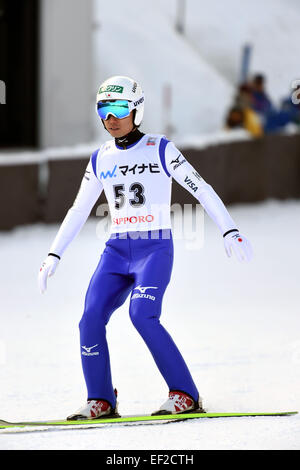 Sapporo, Hokkaido, Japan. 25. Januar 2015. Daiki Ito (JPN) Skispringen: FIS Skisprung Welt Cup Großschanze Individuum (HS134) im Stadium der Okurayama springen in Sapporo, Hokkaido, Japan. © Hitoshi Mochizuki/AFLO/Alamy Live-Nachrichten Stockfoto