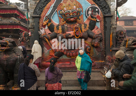 Kala Bhairab Tempel - Durbar Square, Kathmandu, Nepal. Stockfoto