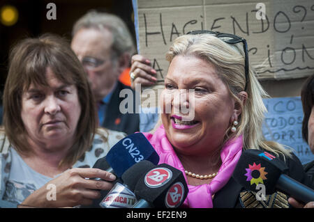 24. April 2013 - Buenos Aires, Buenos Aires, Argentinien - Archiv Aufnahmen von Elisa '' gibt '' Carrio, Opposition Kongressabgeordnete und Präsidentschaftskandidat bei den Wahlen von 2003, 2007 und 2011. (Kredit-Bild: © Patricio Murphy/ZUMA Draht) Stockfoto