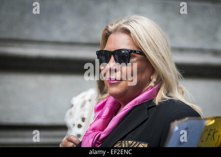 24. April 2013 - Buenos Aires, Buenos Aires, Argentinien - Archiv Aufnahmen von Elisa '' gibt '' Carrio, Opposition Kongressabgeordnete und Präsidentschaftskandidat bei den Wahlen von 2003, 2007 und 2011. (Kredit-Bild: © Patricio Murphy/ZUMA Draht) Stockfoto