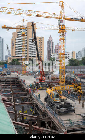 Bau Baustelle am Khlong Toey oder Toei in Bangkok Stockfoto