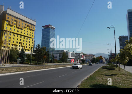 Sarajevos Holiday Inn auf "Sniper Alley", Heimat von den meisten Journalisten, die über den Konflikt der 1990er Jahre. 2012 Stockfoto