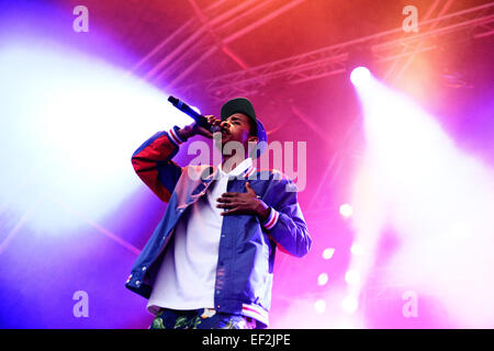 BARCELONA - 29 Mai: Earl Sweatshirt (US-amerikanischer Rapper und Mitglied der Hip hop Kollektiv Odd Future) Leistung. Stockfoto