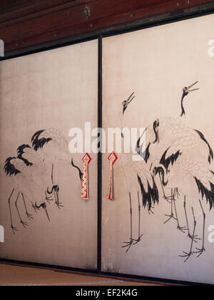 Shodaibu-keine-Ma-Pavillon Kano Eigaku Platten von Kyoto Imperial Palace Stockfoto