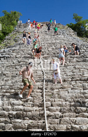 Nohoch Mul (großer Hügel), archäologische Stätte Coba, Coba, Quintana Roo, Mexiko Stockfoto