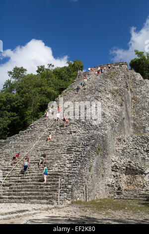 Nohoch Mul (großer Hügel), archäologische Stätte Coba, Coba, Quintana Roo, Mexiko Stockfoto