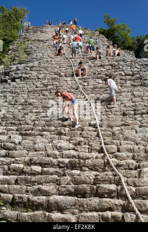 Nohoch Mul (großer Hügel), archäologische Stätte Coba, Coba, Quintana Roo, Mexiko Stockfoto