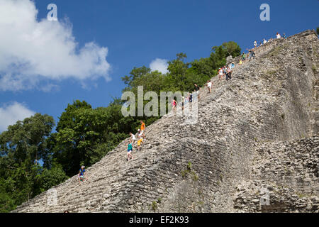 Nohoch Mul (großer Hügel), archäologische Stätte Coba, Coba, Quintana Roo, Mexiko Stockfoto