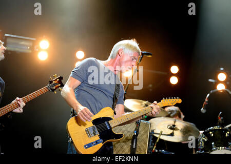 BENICASSIM, Spanien - 18 Juli: Paul Weller (britischer Sänger, Songwriter und Musiker) führt bei FIB Festival. Stockfoto