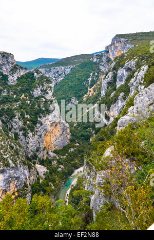 Blick auf die Schlucht de Verdon in Frankreich Stockfoto