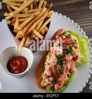 Lobster roll in einem zwanzig ein Restaurant in North Salem, New York. Foto von Lisa Wiltse Stockfoto