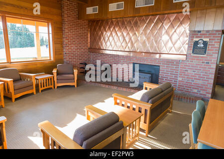 Innerhalb einer Hurricane Ridge Visitor Center im Olympic Nationalpark, Washington, USA Stockfoto