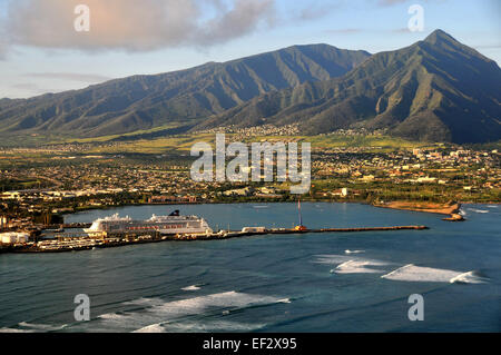 Luftaufnahme von Kahului, Maui, Hawaii Stockfoto