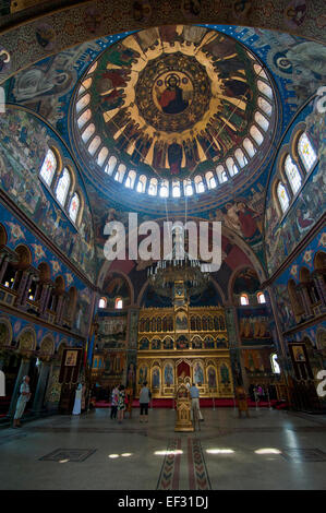 Christlich-orthodoxe Wandmalereien in der orthodoxen Kathedrale von Sibiu, Rumänien Stockfoto