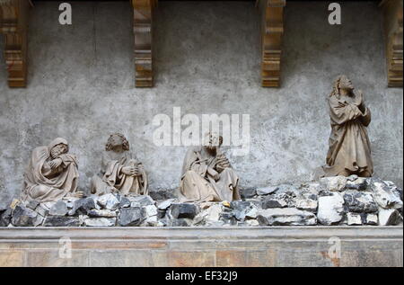 Jesus betet im Garten Gethsemane Stockfoto