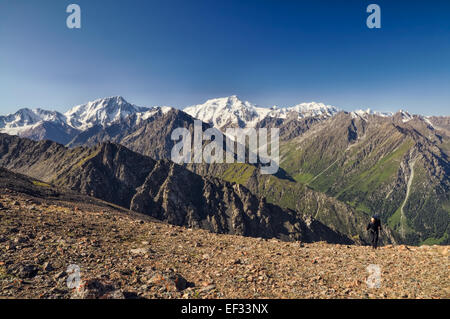 Malerische Aussicht des Tien-Shan-Gebirges in Kirgisistan Stockfoto